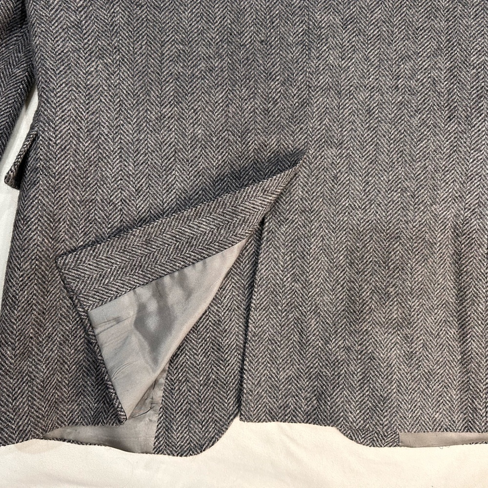 44L Adams Row USA Mens Vintage 2 Button Pure Wool Tweed Blazer Sport Coat Jacket - Picture 9 of 14